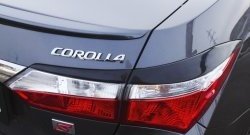 989 р. Реснички на фонари RA  Toyota Corolla  E180 (2013-2016) дорестайлинг (Неокрашенные)  с доставкой в г. Таганрог. Увеличить фотографию 1