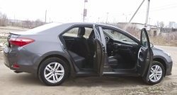 2 259 р. Накладки на порожки автомобиля RA Toyota Corolla E180 рестайлинг (2016-2019)  с доставкой в г. Таганрог. Увеличить фотографию 2