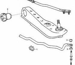 329 р. Полиуретановая втулка стойки стабилизатора передней подвески Точка Опоры Toyota Hiace Regius (1997-2002)  с доставкой в г. Таганрог. Увеличить фотографию 2