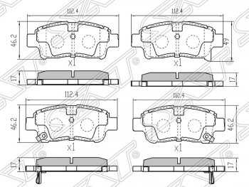 749 р. Колодки тормозные SAT (передние) Toyota Probox (2002-2014)  с доставкой в г. Таганрог. Увеличить фотографию 1