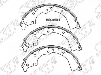 1 759 р. Колодки тормозные SAT (задние) Toyota Estima XR10,XR20 (1990-1999)  с доставкой в г. Таганрог. Увеличить фотографию 1