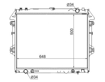 9 749 р. Радиатор двигателя SAT  Toyota Fortuner  AN50/AN60 - Hilux ( AN10,AN20,  AN20,AN30)  с доставкой в г. Таганрог. Увеличить фотографию 1