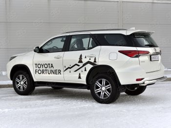 19 999 р. Защита заднего бампера SLITKOFF d76 дуга  Toyota Fortuner  AN160 (2020-2024) рестайлинг  с доставкой в г. Таганрог. Увеличить фотографию 3