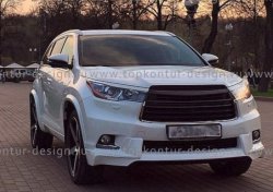 12 999 р. Комплект накладок на колёсные арки TopKontur Design Toyota Highlander XU50 дорестайлинг (2013-2017)  с доставкой в г. Таганрог. Увеличить фотографию 2