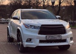 5 399 р. Решётка радиатора TopKontur Design Toyota Highlander XU50 дорестайлинг (2013-2017)  с доставкой в г. Таганрог. Увеличить фотографию 2