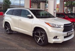 5 399 р. Решётка радиатора TopKontur Design Toyota Highlander XU50 дорестайлинг (2013-2017)  с доставкой в г. Таганрог. Увеличить фотографию 4