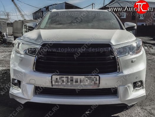 5 399 р. Решётка радиатора TopKontur Design Toyota Highlander XU50 дорестайлинг (2013-2017)  с доставкой в г. Таганрог