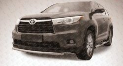 Защита переднего бампера из короткой трубы диаметром 57 мм Slitkoff Toyota (Тойота) Highlander (Хайлэндер)  XU50 (2013-2017) XU50 дорестайлинг