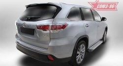 9 089 р. Пороги из алюминиевого профиля Souz-96 Toyota Highlander XU50 дорестайлинг (2013-2017)  с доставкой в г. Таганрог. Увеличить фотографию 2