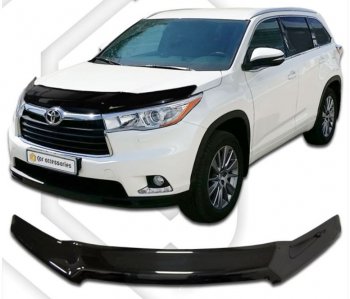 Дефлектор капота CA-Plastiс Toyota (Тойота) Highlander (Хайлэндер)  XU50 (2013-2020) XU50 дорестайлинг, рестайлинг