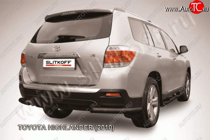 9 549 р. Уголки d57  Toyota Highlander  XU40 (2010-2013) рестайлинг (Цвет: серебристый)  с доставкой в г. Таганрог