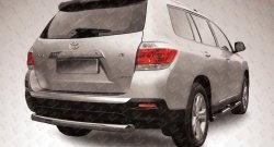 Защита заднего бампера из трубы диаметром 76 мм Slitkoff Toyota (Тойота) Highlander (Хайлэндер)  XU40 (2010-2013) XU40 рестайлинг