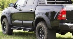 3 499 р. Брызговики под расширители колесных арок с выносом 50 мм RA Toyota Hilux AN120 дорестайлинг (2016-2020)  с доставкой в г. Таганрог. Увеличить фотографию 4