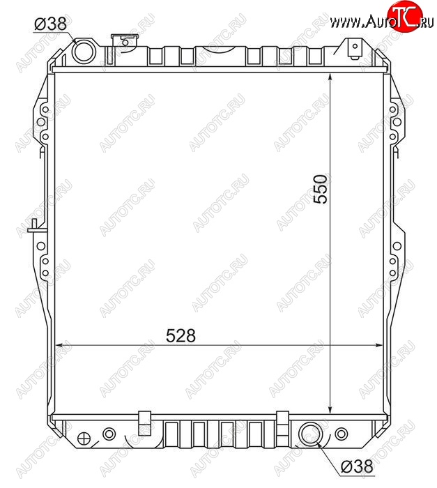 23 549 р. Радиатор двигателя SAT  Toyota Hilux Surf  N120,N130 (1989-1991) 5 дв. дорестайлинг  с доставкой в г. Таганрог
