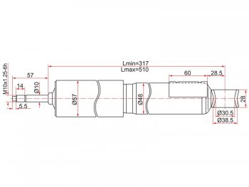 2 079 р. Амортизатор задний SAT (LH=RH)  Toyota Hilux Surf  N180 - Land Cruiser  90  с доставкой в г. Таганрог. Увеличить фотографию 1