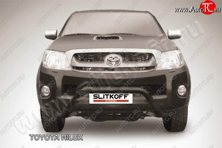 21 999 р. Кенгурятник d57 низкий широкий мини Slitkoff  Toyota Hilux  AN10,AN20 (2008-2011) 1-ый рестайлинг (Цвет: серебристый)  с доставкой в г. Таганрог