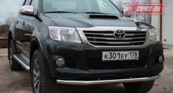 12 959 р. Защита переднего бампера одинарная Souz-96 (d60)  Toyota Hilux  AN20,AN30 (2011-2016)  2-ой рестайлинг  с доставкой в г. Таганрог. Увеличить фотографию 1