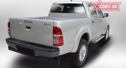 9 899 р. Пороги из алюминиевого профиля Souz-96 Toyota Hilux AN20,AN30  2-ой рестайлинг (2011-2016)  с доставкой в г. Таганрог. Увеличить фотографию 2