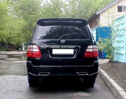 13 449 р. Задний бампер HUNTER  Toyota Land Cruiser  100 (1998-2002) дорестайлинг (Неокрашенный)  с доставкой в г. Таганрог. Увеличить фотографию 1