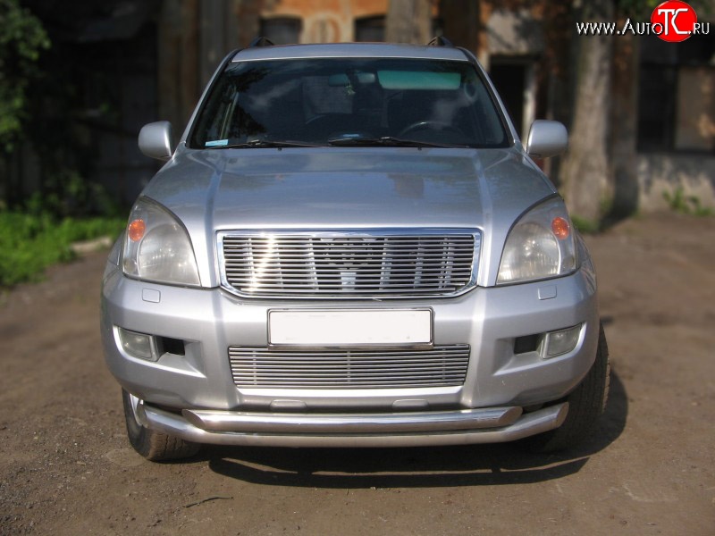 6 999 р. Декоративная вставка решетки радиатора (без знака) Berkut Toyota Land Cruiser Prado J120 (2002-2009)  с доставкой в г. Таганрог