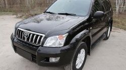 1 249 р. Реснички RA на фары Toyota Land Cruiser Prado J120 (2002-2009) (Неокрашенные)  с доставкой в г. Таганрог. Увеличить фотографию 2