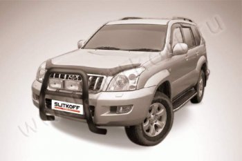 22 999 р. Кенгурятник d76 высокий  Toyota Land Cruiser Prado  J120 (2002-2009) (Цвет: серебристый)  с доставкой в г. Таганрог. Увеличить фотографию 1