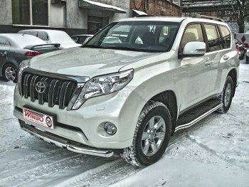 Защита переднего бампера WINBO (Ø76 мм, нержавейка) Toyota Land Cruiser Prado J120 (2002-2009)