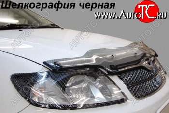 2 299 р. Защита фар (J120-J125) CA-Plastic  Toyota Land Cruiser Prado  J120 (2002-2009) (Шелкография черная)  с доставкой в г. Таганрог