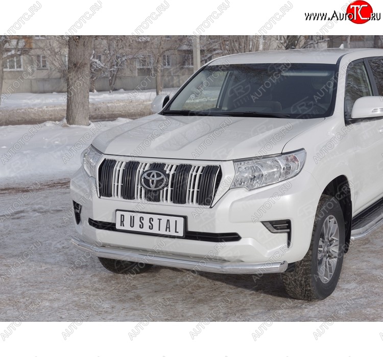 20 999 р. Одинарная защита переднего бампера диаметром 76 мм  Toyota Land Cruiser Prado  J150 (2017-2020) 2-ой рестайлинг  с доставкой в г. Таганрог