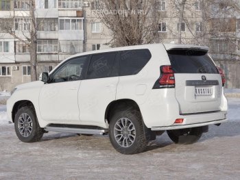 20 349 р. Защита заднего бампера (Ø63 мм, нержавейка) SLITKOFF  Toyota Land Cruiser Prado  J150 (2017-2020) 2-ой рестайлинг  с доставкой в г. Таганрог. Увеличить фотографию 3