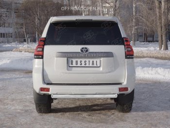 19 549 р. Защита заднего бампера (Ø76 мм, нержавейка) SLITKOFF Toyota Land Cruiser Prado J150 2-ой рестайлинг (2017-2020)  с доставкой в г. Таганрог. Увеличить фотографию 4