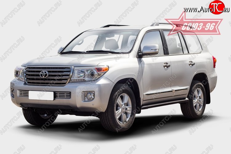 9 499 р. Декоративный элемент воздухозаборника Souz-96 (d16) Toyota Land Cruiser 200 1-ый рестайлинг (2012-2015)  с доставкой в г. Таганрог