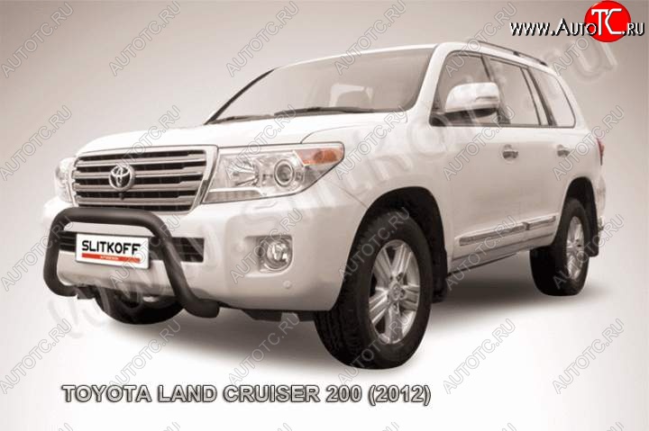 20 599 р. Кенгурятник d76 низкий мини  Toyota Land Cruiser  200 (2012-2015) 1-ый рестайлинг (Цвет: серебристый)  с доставкой в г. Таганрог