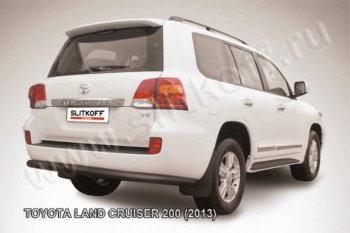 12 949 р. Защита задняя Slitkoff  Toyota Land Cruiser  200 (2012-2015) 1-ый рестайлинг (Цвет: серебристый)  с доставкой в г. Таганрог. Увеличить фотографию 1