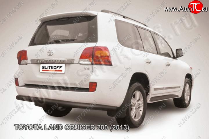 12 949 р. Защита задняя Slitkoff  Toyota Land Cruiser  200 (2012-2015) 1-ый рестайлинг (Цвет: серебристый)  с доставкой в г. Таганрог