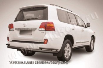 13 949 р. Защита задняя Slitkoff  Toyota Land Cruiser  200 (2012-2015) 1-ый рестайлинг (Цвет: серебристый)  с доставкой в г. Таганрог. Увеличить фотографию 1