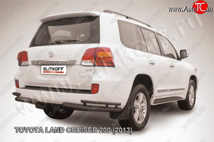 13 099 р. Уголки d76+d42 двойные  Toyota Land Cruiser  200 (2012-2015) 1-ый рестайлинг (Цвет: серебристый)  с доставкой в г. Таганрог