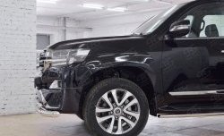 27 599 р. Защита переднего бампера (2 трубыØ76 и 63 мм, нержавейка) SLITKOFF  Toyota Land Cruiser  200 (2015-2021) 2-ой рестайлинг  с доставкой в г. Таганрог. Увеличить фотографию 4