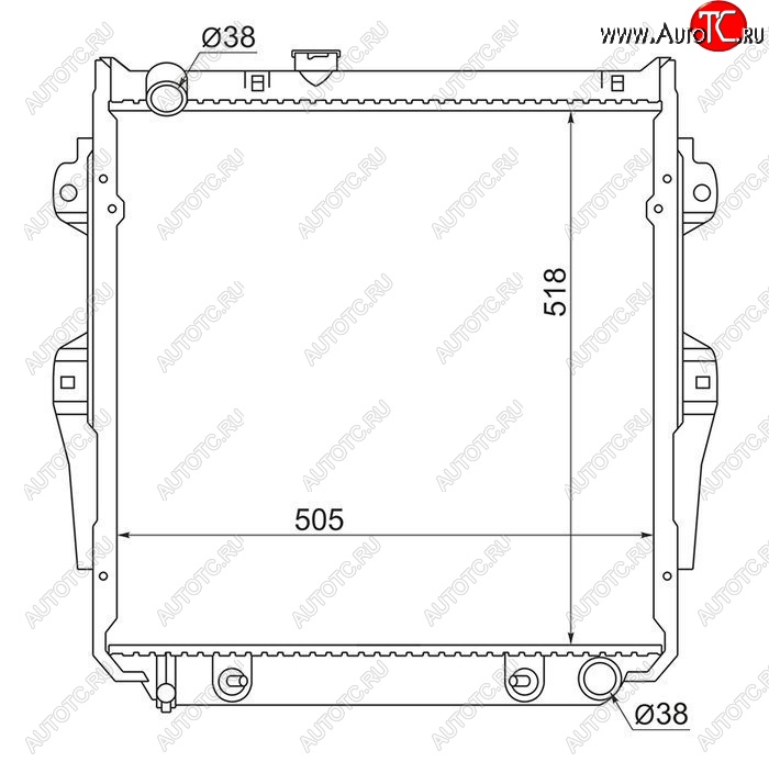 14 299 р. Радиатор двигателя SAT  Toyota Land Cruiser  J70 (1984-1999) 5 дв. дорестайлинг, 5 дв. 1-ый рестайлинг  с доставкой в г. Таганрог