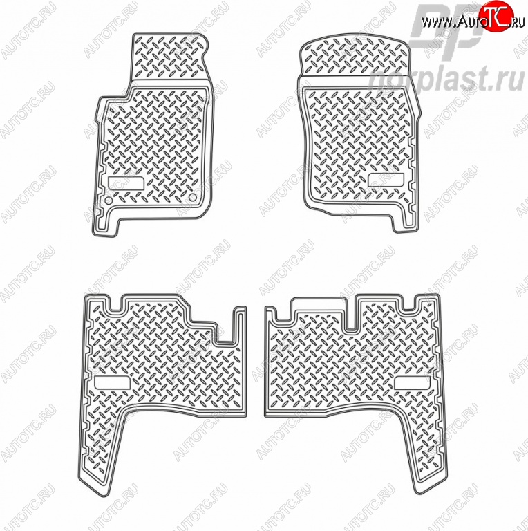 2 899 р. Комплект ковриков в салон Norplast  Toyota Land Cruiser  76 (1985-2004)  с доставкой в г. Таганрог