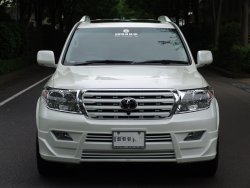 11 949 р. Накладка на передний бампер BRANEW Toyota Land Cruiser 200 дорестайлинг (2007-2012) (Неокрашенная)  с доставкой в г. Таганрог. Увеличить фотографию 3