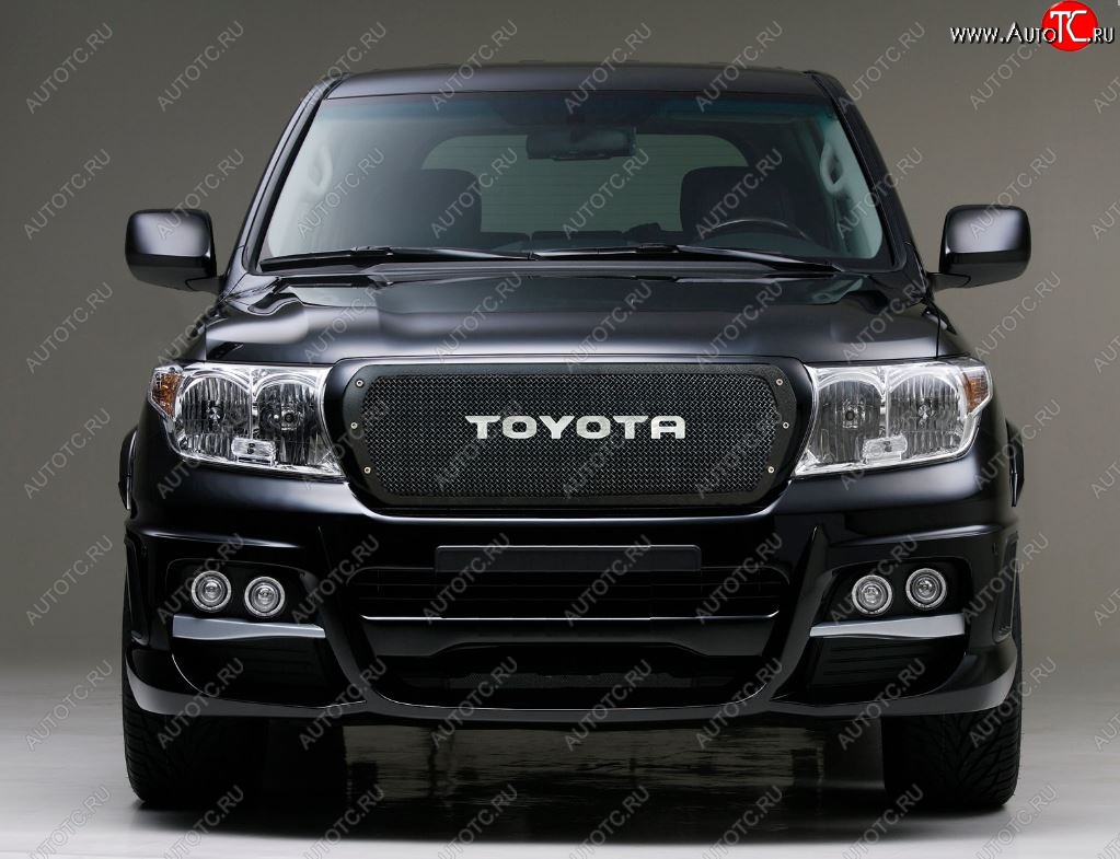 17 699 р. Решетка радиатора CrTuning Toyota Land Cruiser 200 1-ый рестайлинг (2012-2015) (С надписью TOYOTA)  с доставкой в г. Таганрог