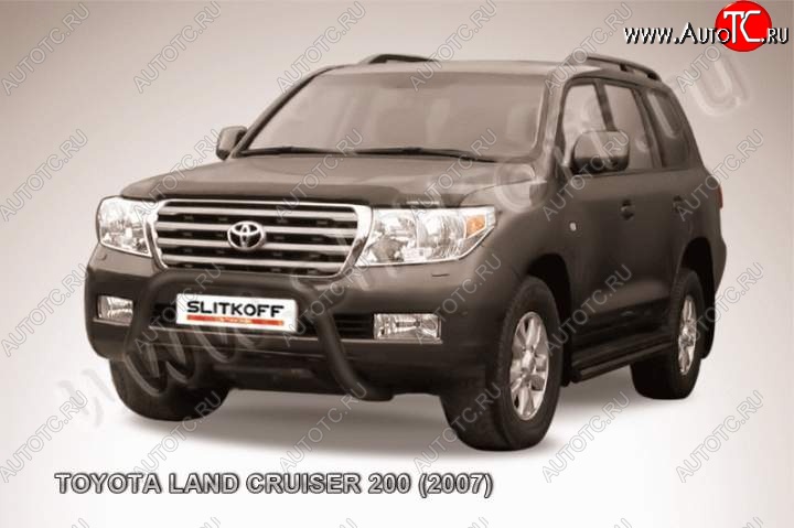 22 999 р. Кенгурятник d76 низкий мини  Toyota Land Cruiser  200 (2007-2012) дорестайлинг (Цвет: серебристый)  с доставкой в г. Таганрог