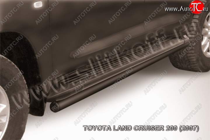 13 349 р. Защита штатного порога d57 Toyota Land Cruiser 200 дорестайлинг (2007-2012) (Цвет: серебристый)  с доставкой в г. Таганрог