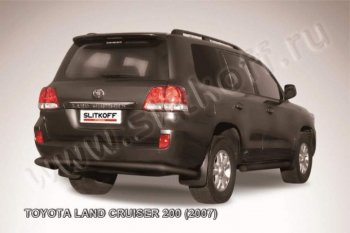 12 949 р. Защита задняя Slitkoff  Toyota Land Cruiser  200 (2007-2012) дорестайлинг (Цвет: серебристый)  с доставкой в г. Таганрог. Увеличить фотографию 1