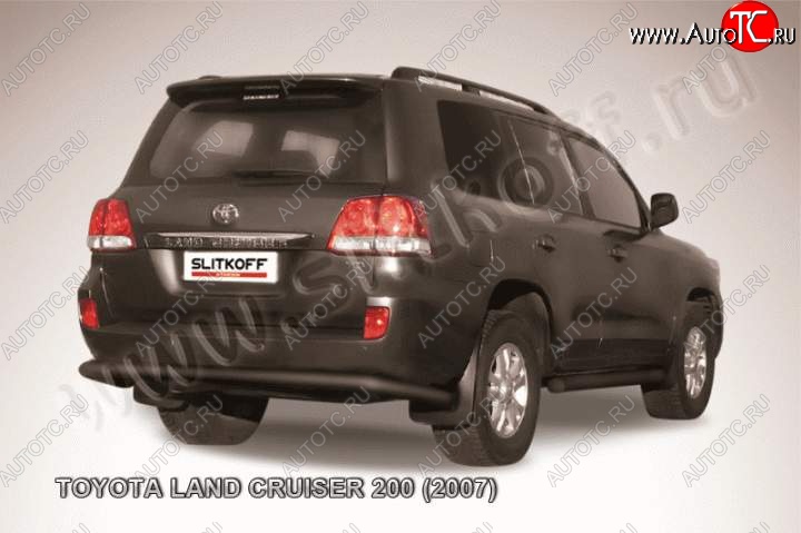 14 399 р. Защита задняя Slitkoff Toyota Land Cruiser 200 дорестайлинг (2007-2012) (Цвет: серебристый)  с доставкой в г. Таганрог