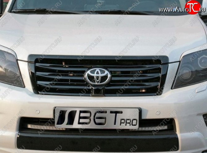 7 499 р. Решётка радиатора ELFORD Style (под камеру)  Toyota Land Cruiser Prado  J150 (2009-2013) дорестайлинг (Неокрашенная)  с доставкой в г. Таганрог