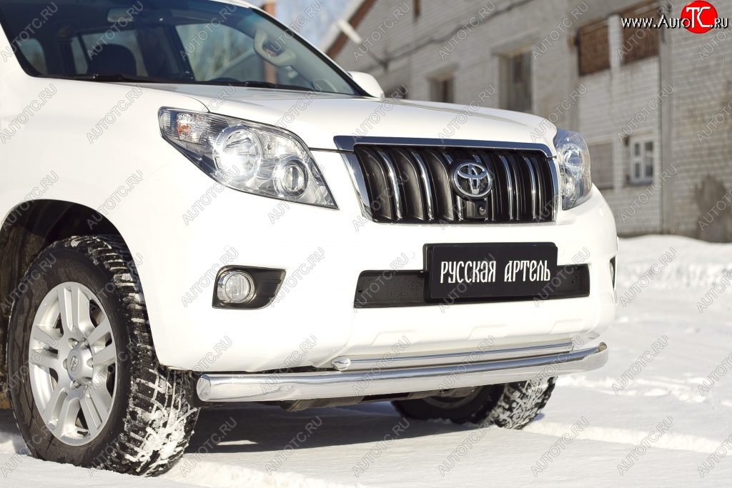 789 р. Зимняя заглушка решетки переднего бампера РА  Toyota Land Cruiser Prado  J150 (2009-2013) дорестайлинг  с доставкой в г. Таганрог