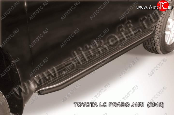 10 399 р. Защита штатного порога d42 Slitkoff  Toyota Land Cruiser Prado  J150 (2009-2013) дорестайлинг (Цвет: серебристый)  с доставкой в г. Таганрог