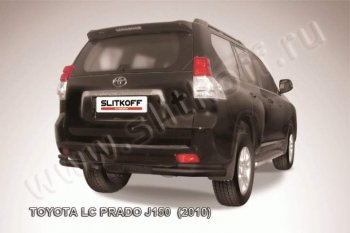 11 599 р. Уголки d76+d42 двойные  Toyota Land Cruiser Prado  J150 (2009-2013) дорестайлинг (Цвет: серебристый)  с доставкой в г. Таганрог. Увеличить фотографию 1